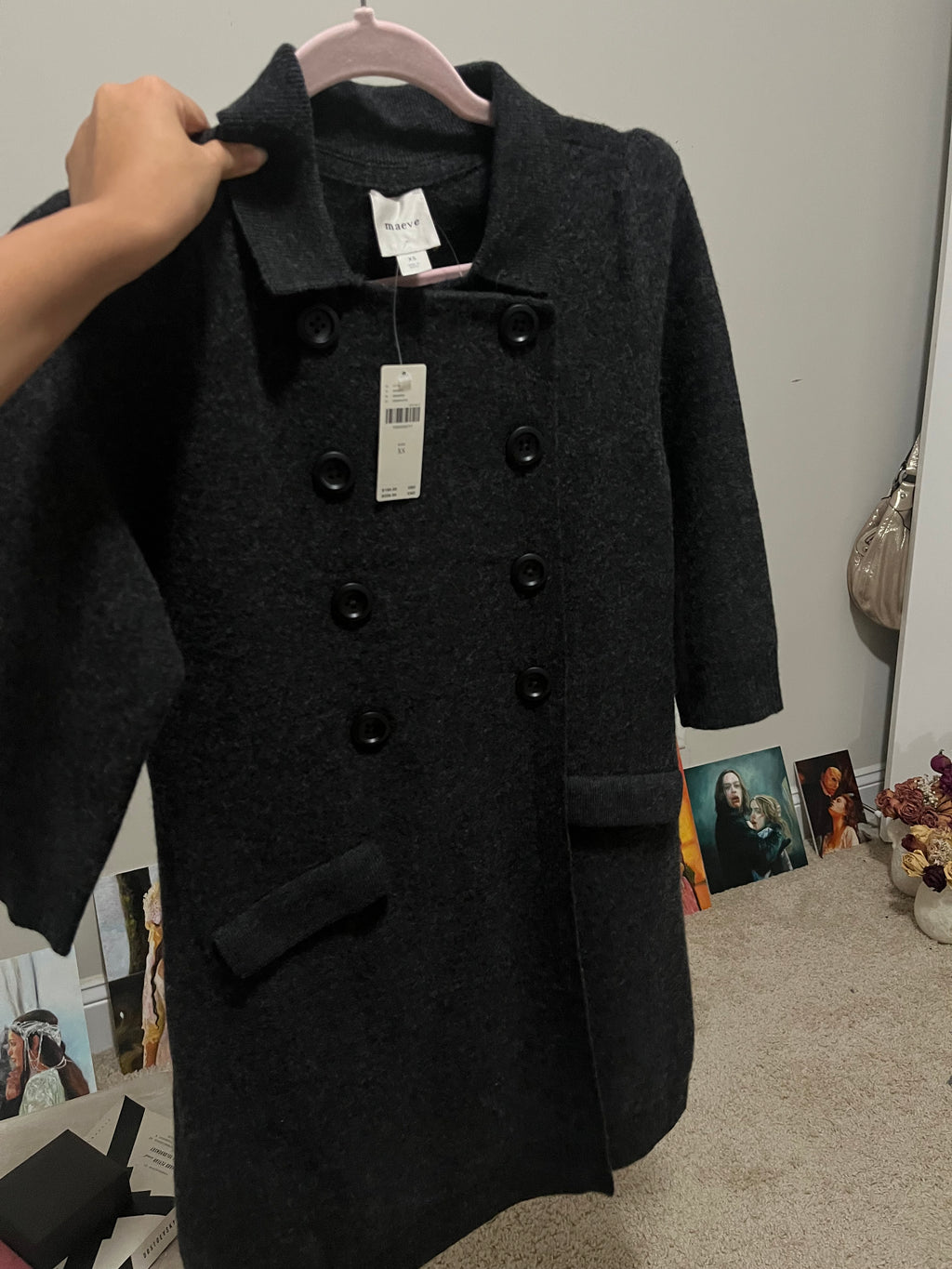 Anthropology Wool Pea Coat Cardigan
