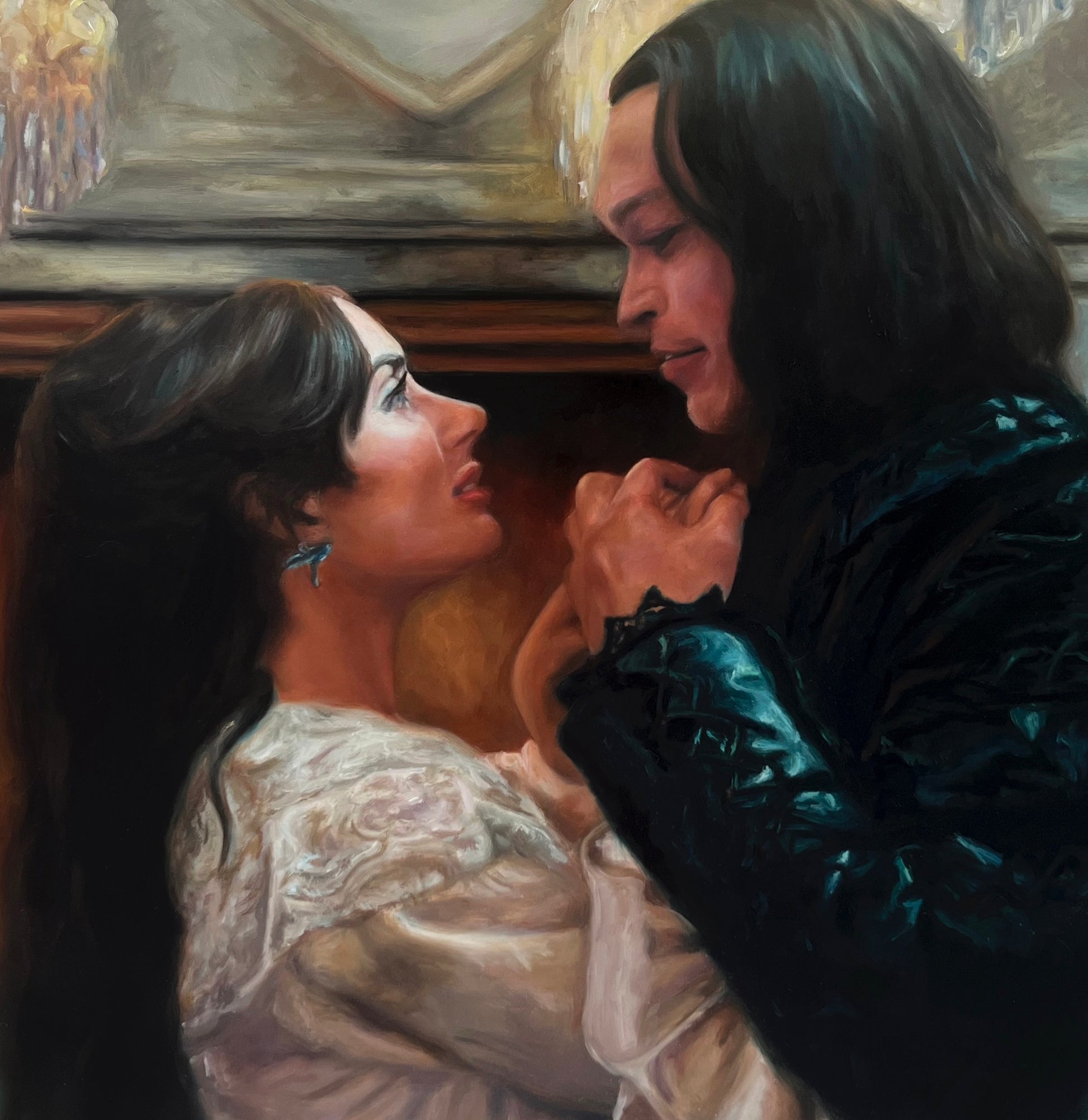 Mina and Dracula 16” x 20” Oil On Panel