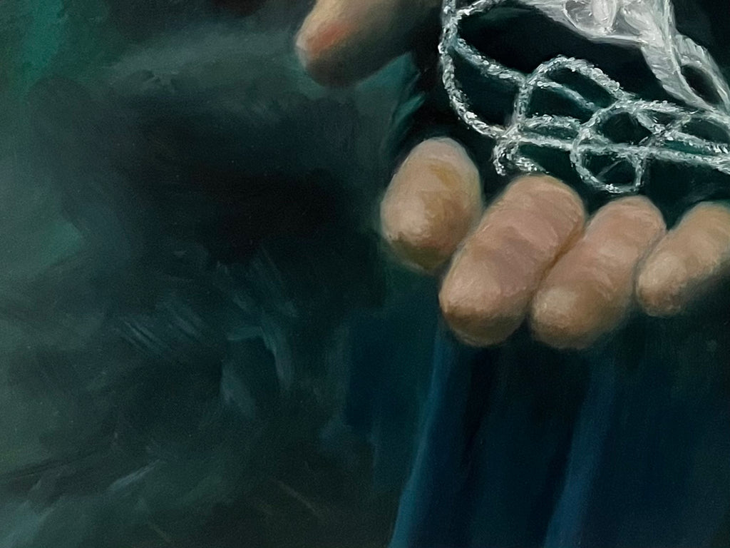 Aragorn Holding The Evenstar Oil On Panel 6” x 8”