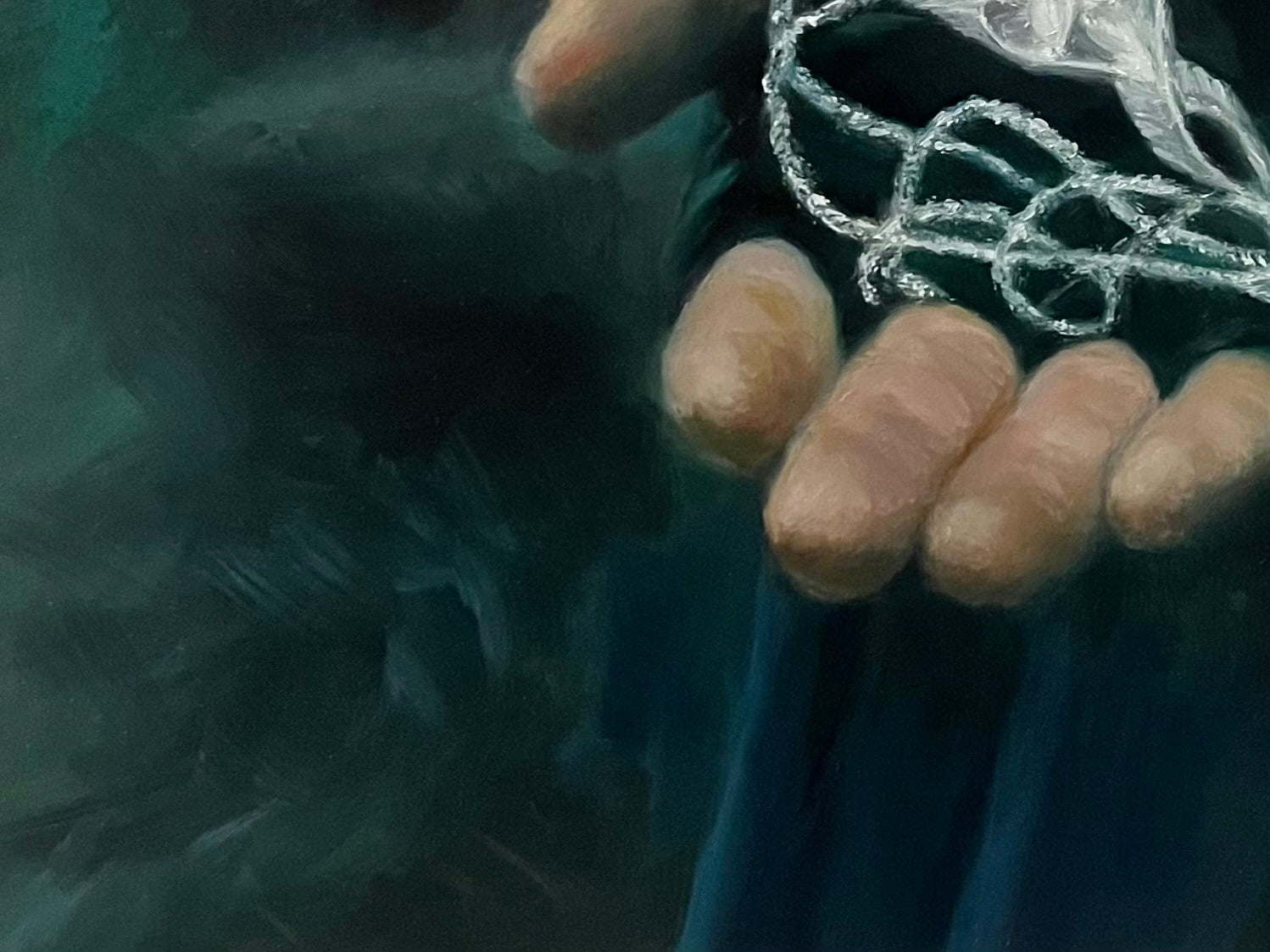 Aragorn Holding The Evenstar Oil On Panel 6” x 8”