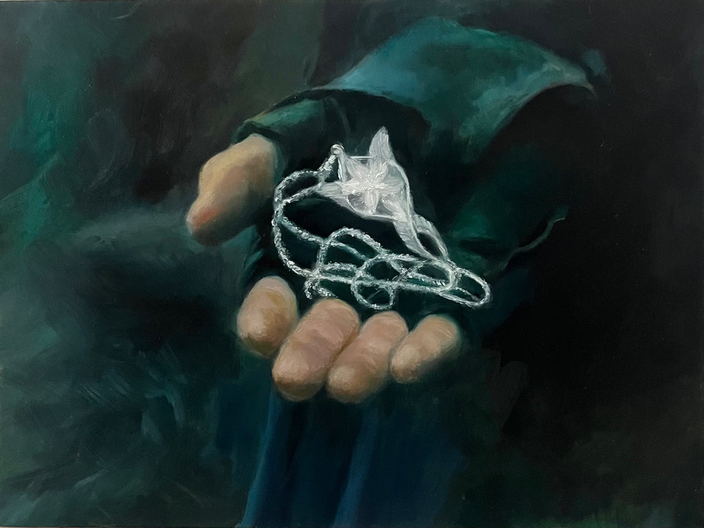 Aragorn Holding The Evenstar Oil On Panel 6” x 8”