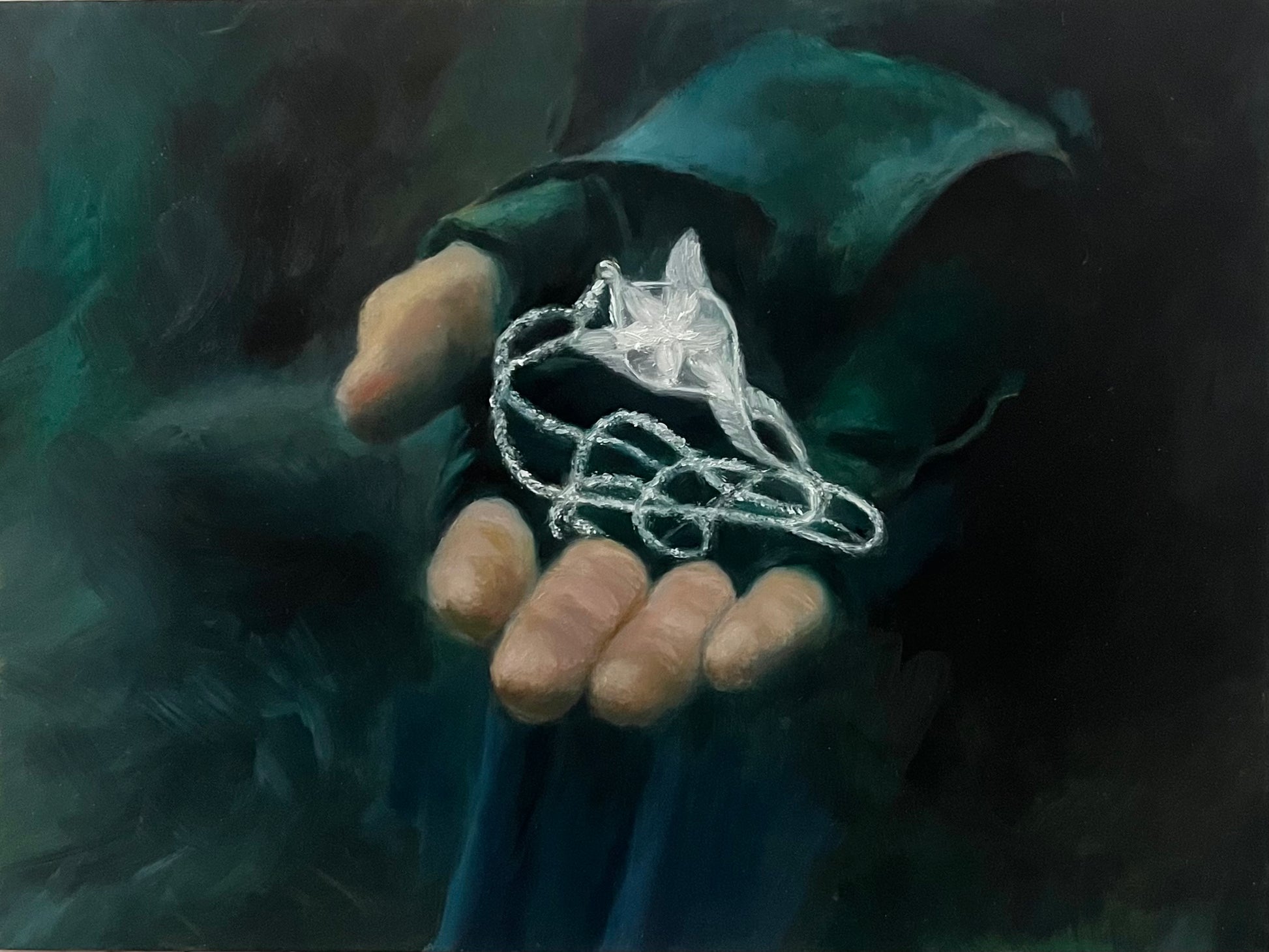 Aragorn Holding The Evenstar Oil On Panel 6” x 8”