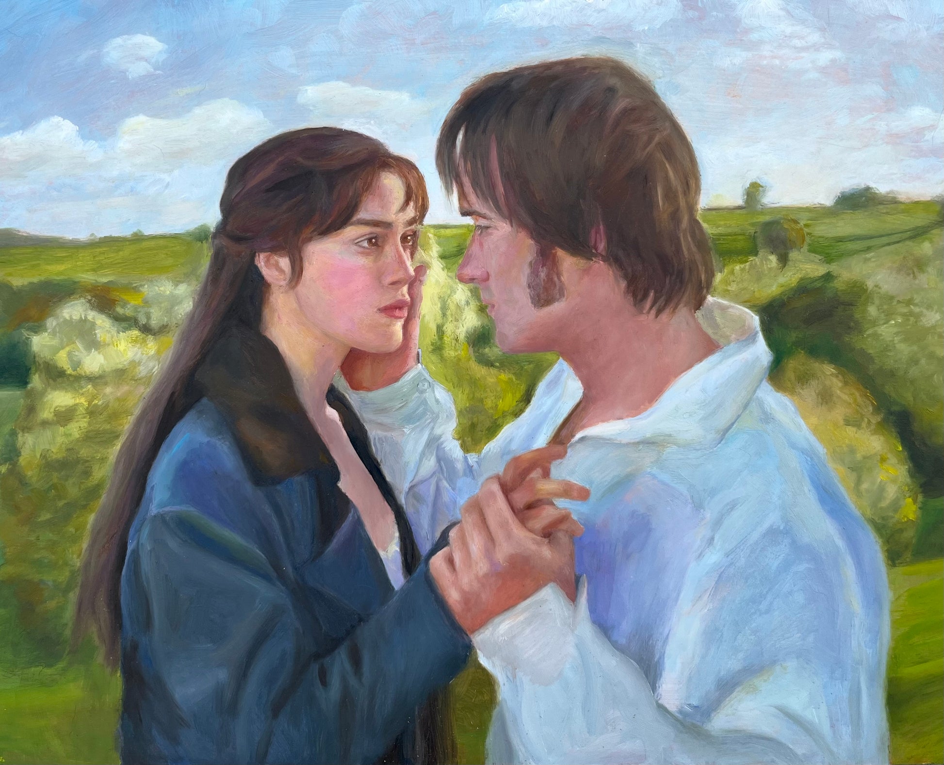 Pride and Prejudice Liz and Mr Darcy 11” x 14” Oil on Panel