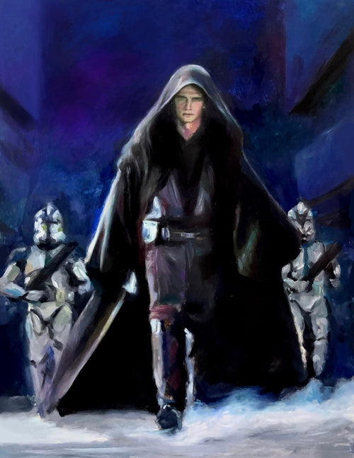 Anakin Temple March Oil Paint Print