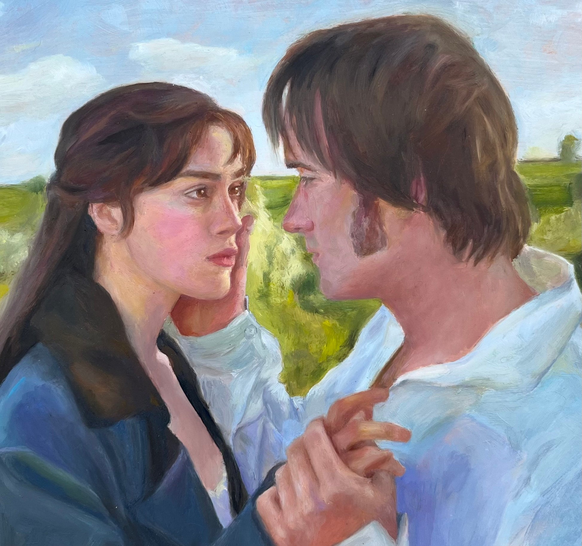 Pride and Prejudice Liz and Mr Darcy 11” x 14” Oil on Panel
