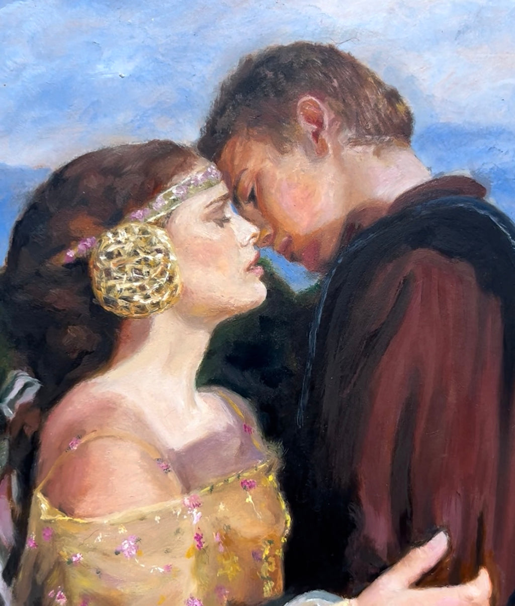 Anakin and Padme Oil Paint Art Print