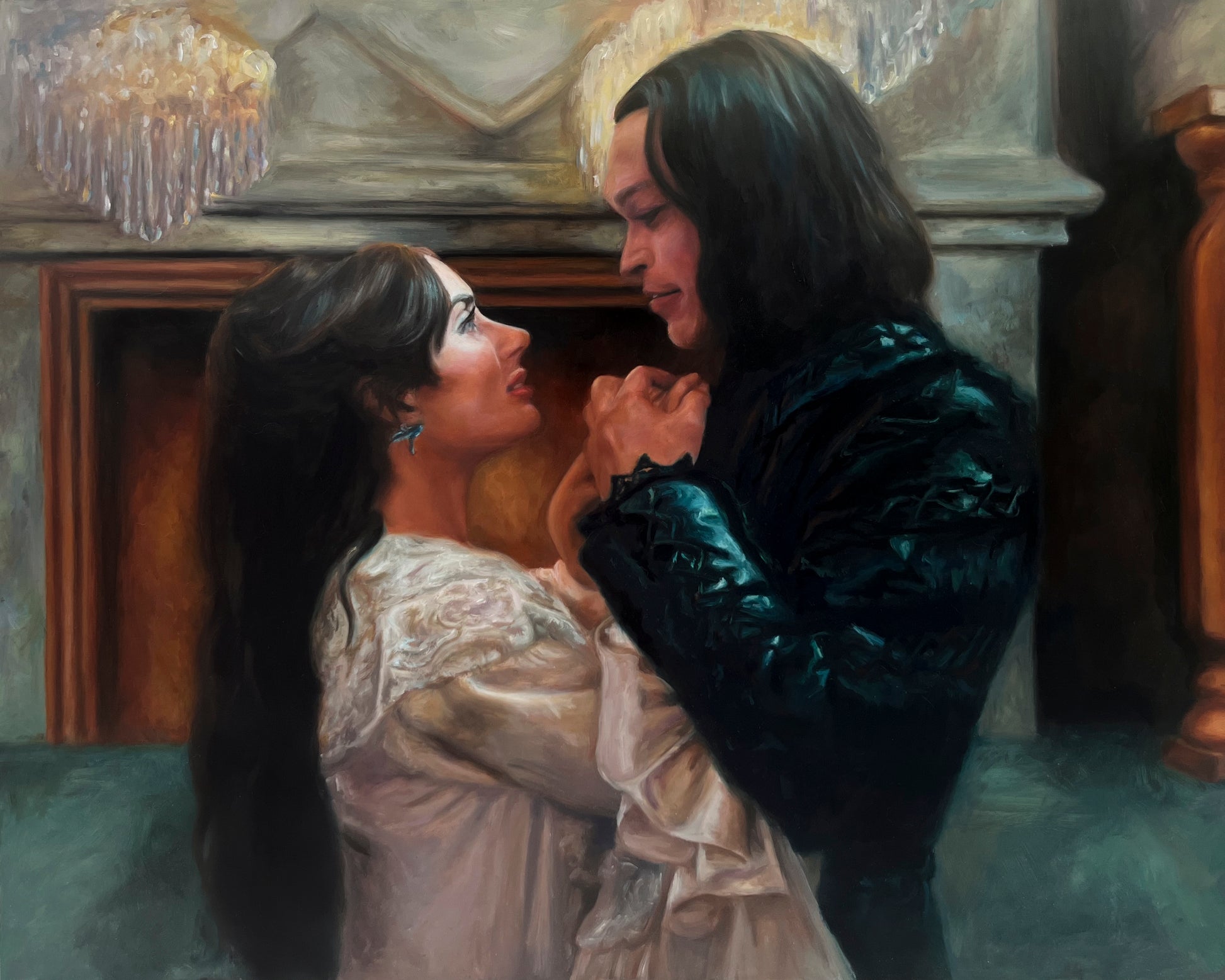 Mina and Dracula 16” x 20” Oil On Panel
